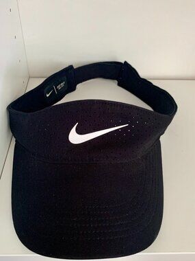 Womens Nike Dri-Fit Visor - Black - Adjustable Strap - Golf Tennis Track